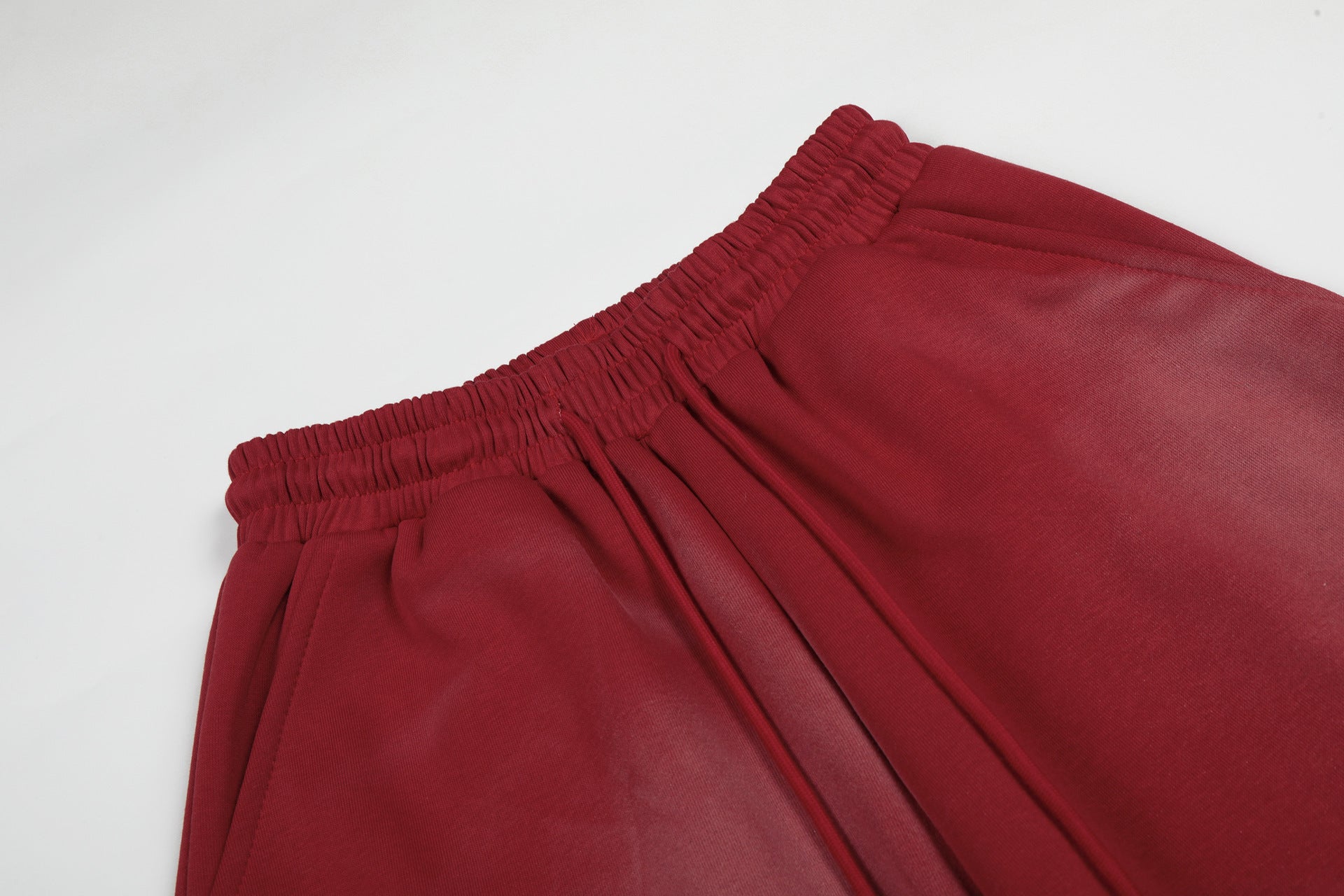 Washed Gradient Logo Print Wide Leg Sporty Pants
