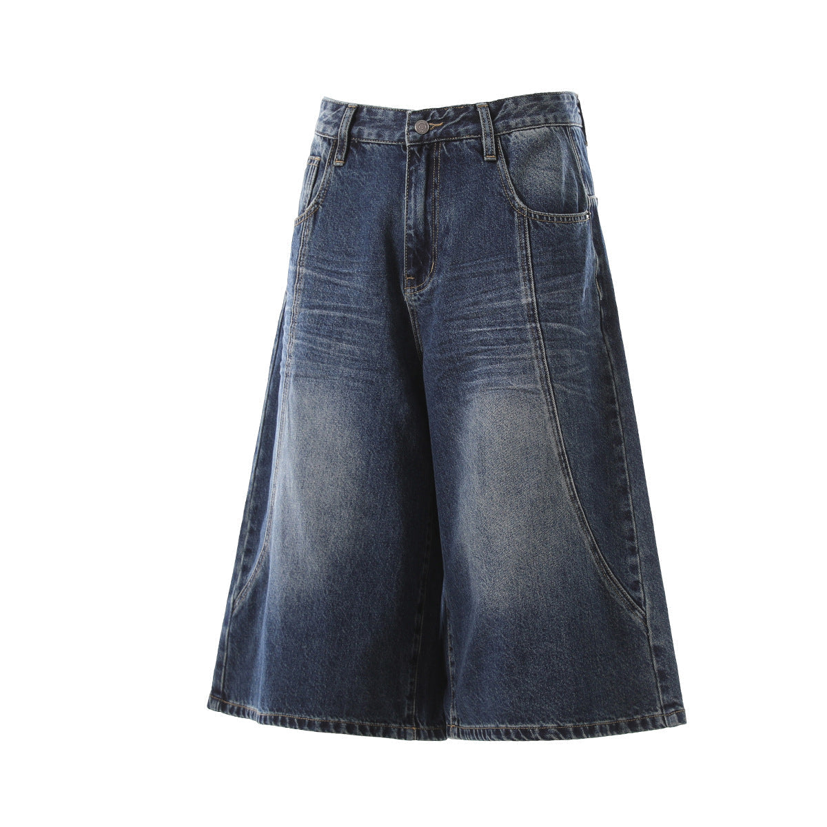 Washed Fade Cropped Denim Jeans