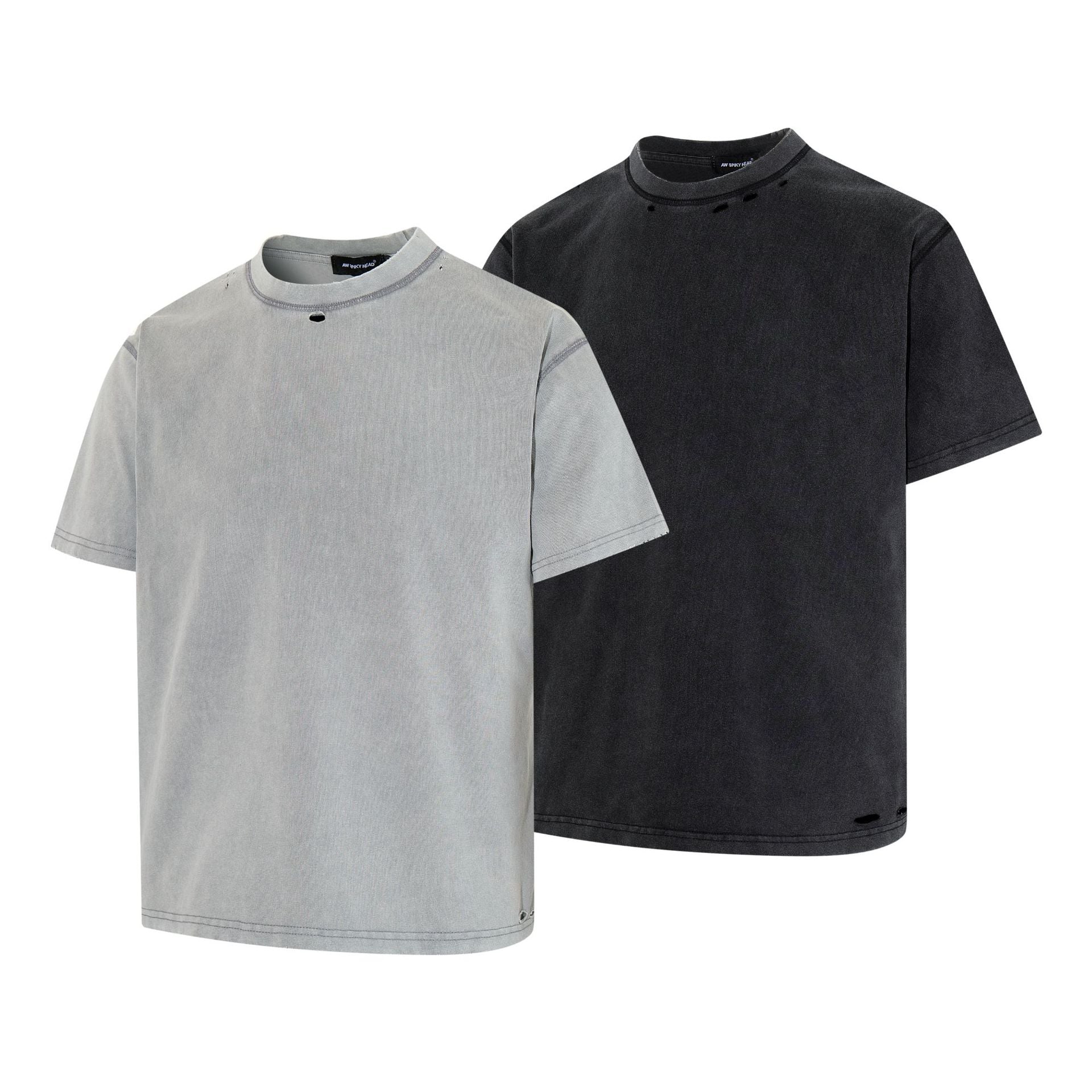 Washed Damage Short Sleeve T-Shirt