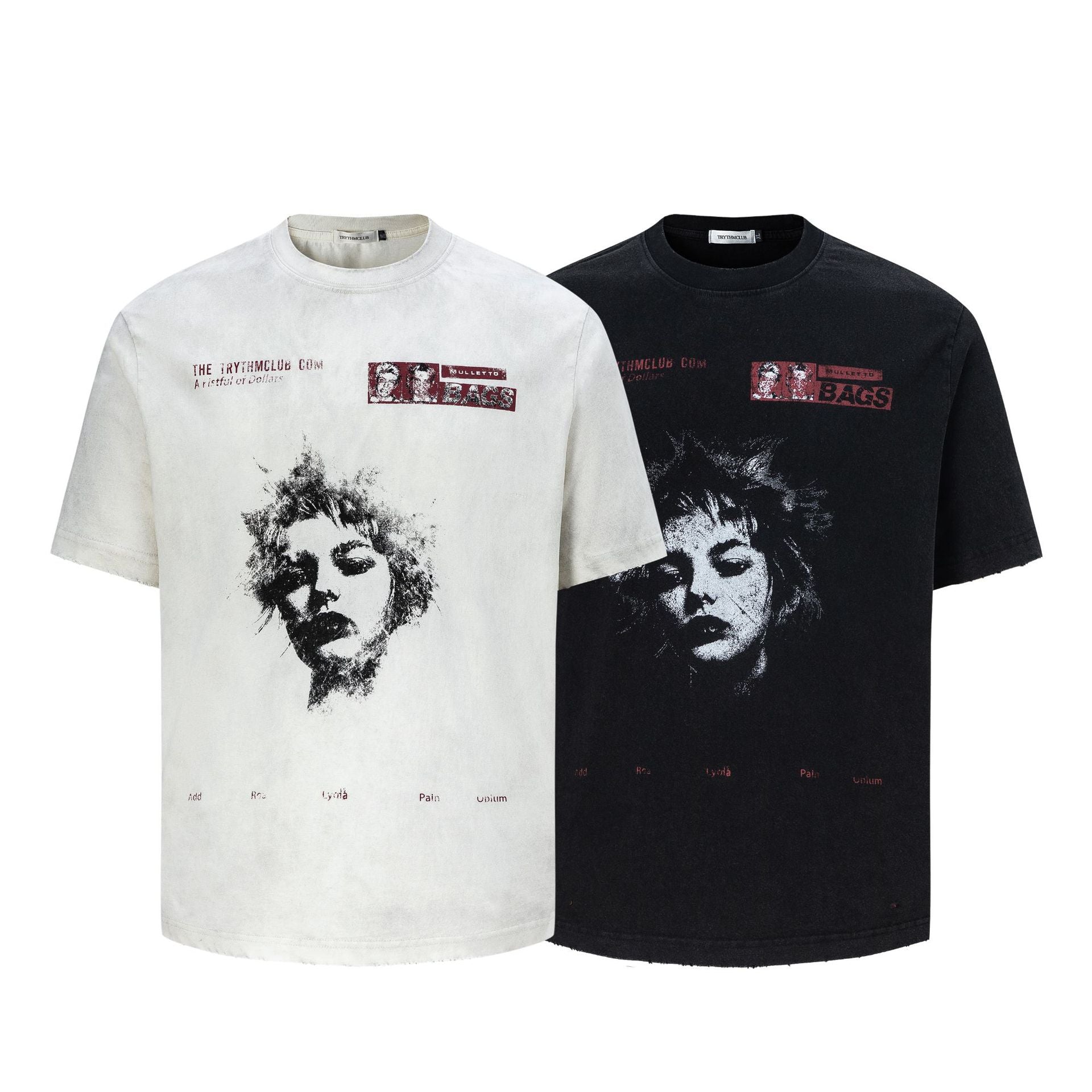 Paint Portrait Print Short Sleeve T-Shirt