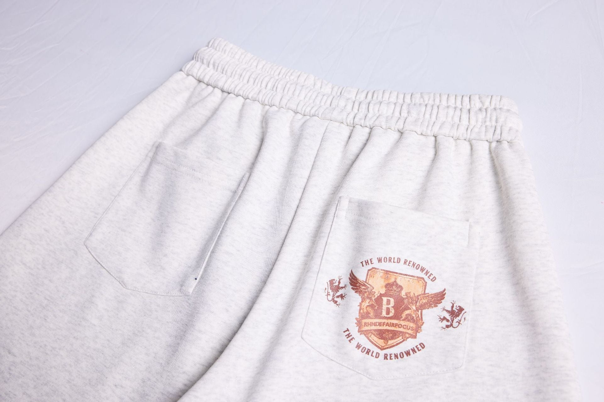 Print Barrel Leg Sweatpants