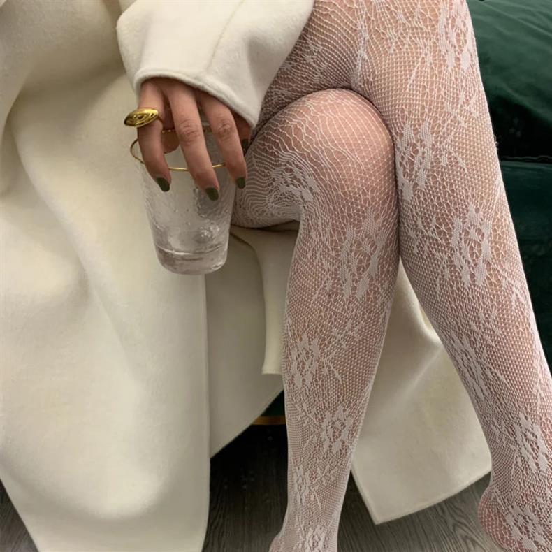 Women's Patterned Silk Stockings