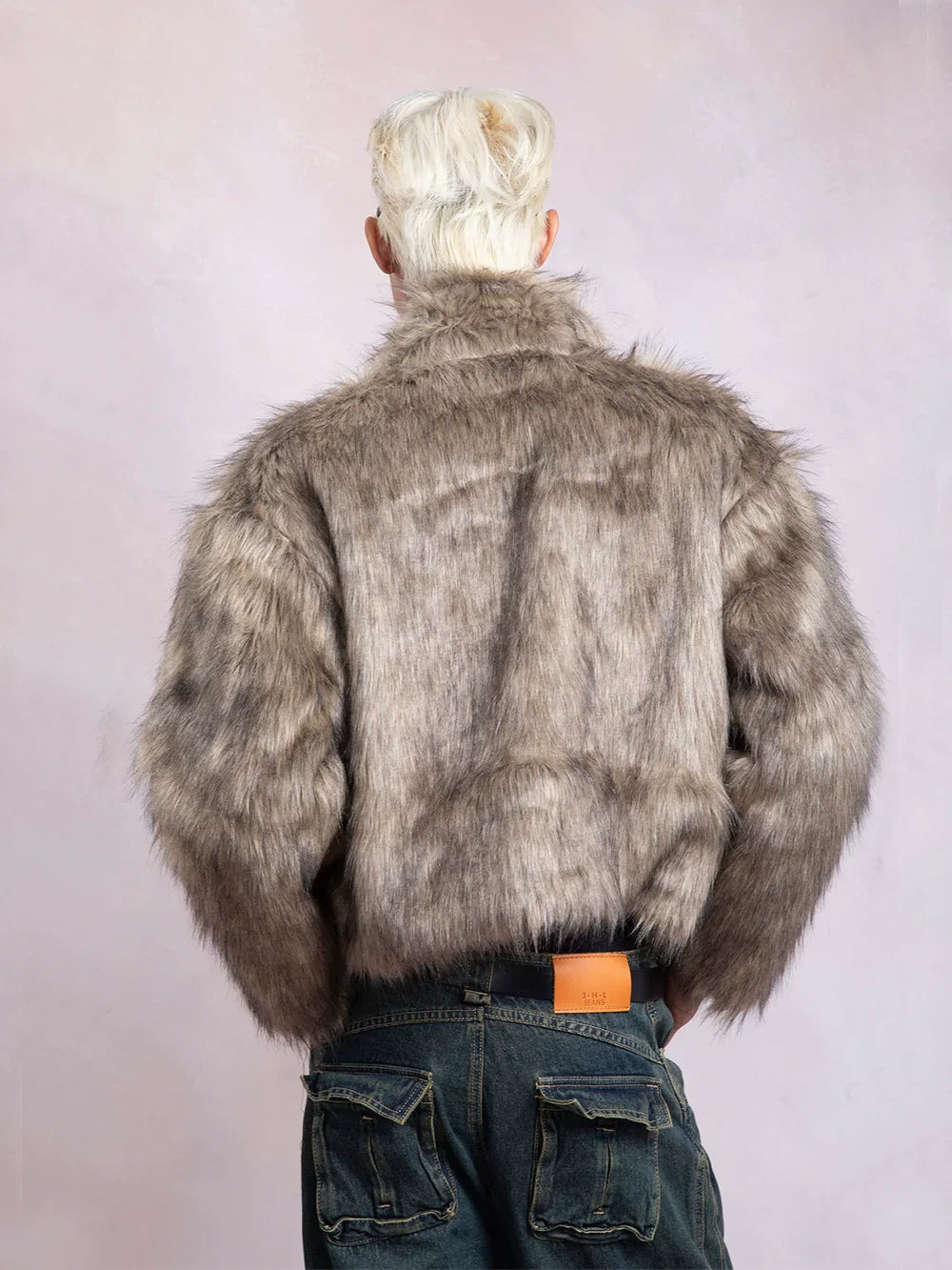Stand Neck Furry Short Jacket