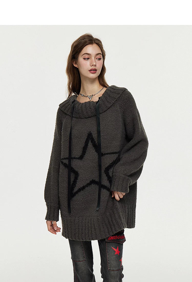 Multi-Way Off-Shoulder Wool Knit Sweater & Leg Cover
