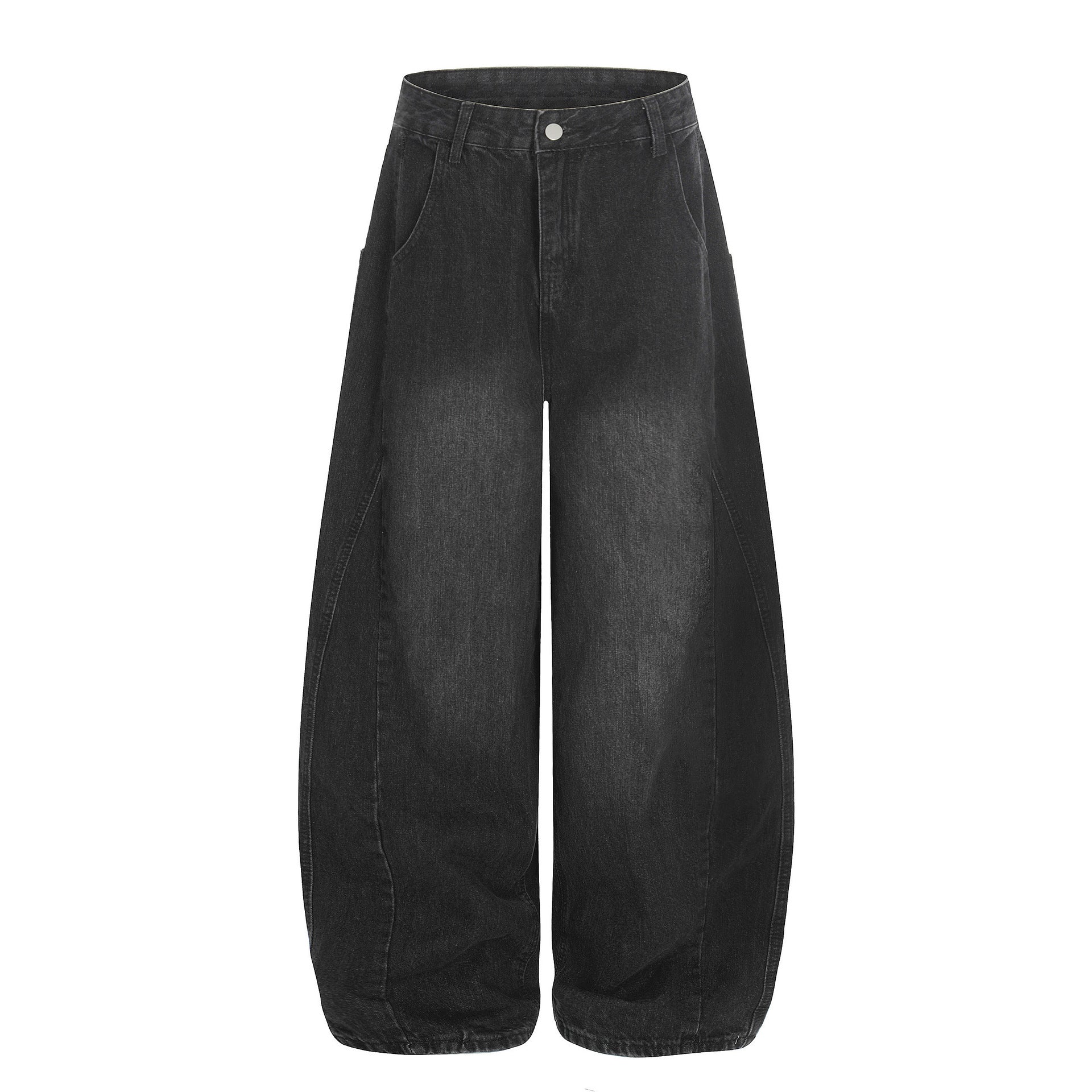 Washed Wide Leg Denim Jeans