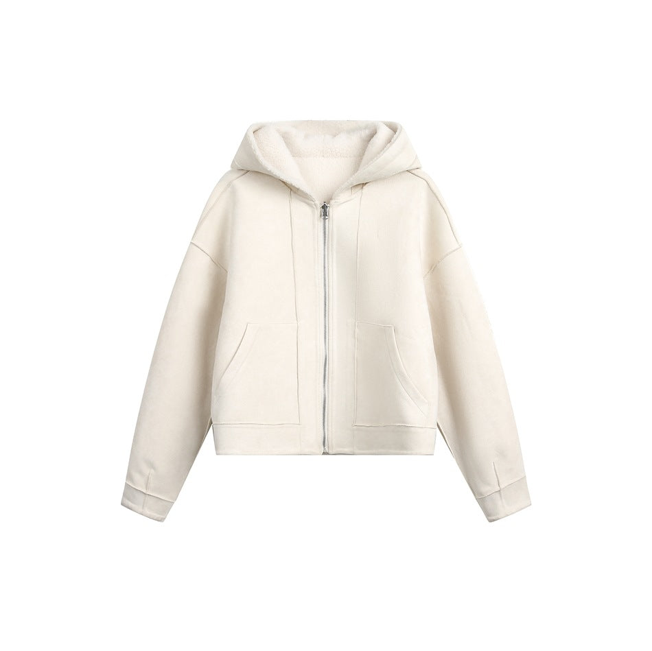 Unisex Retro Double-Sided Lambswool Jacket