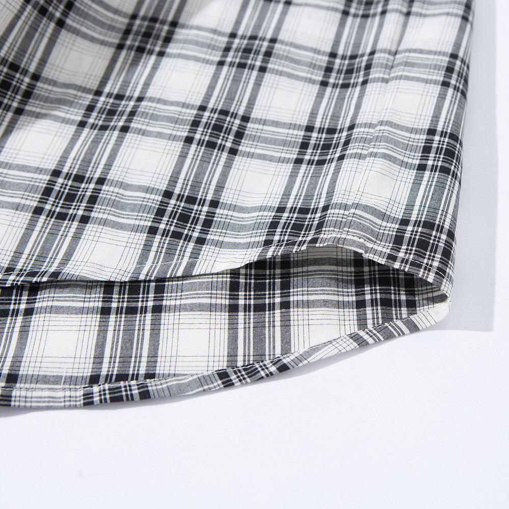 Relaxed Plaid Short-Sleeve Shirt