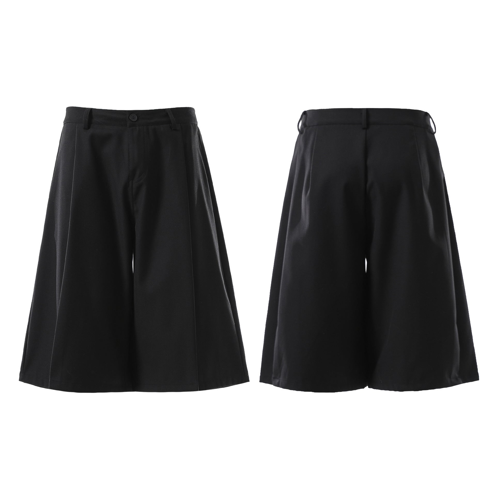 Pleats Cropped Pants