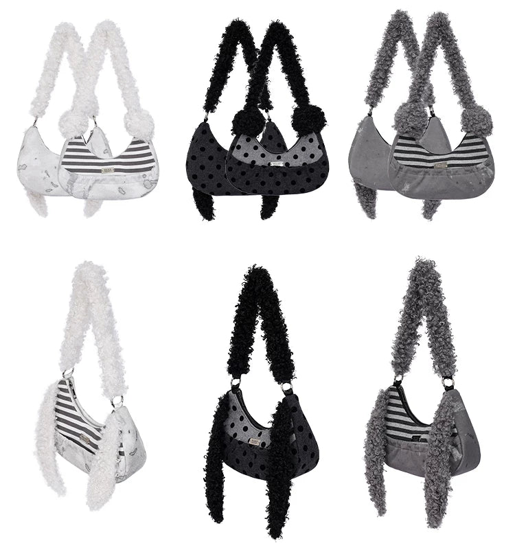 Furry Strap Mini Shoulder Bag