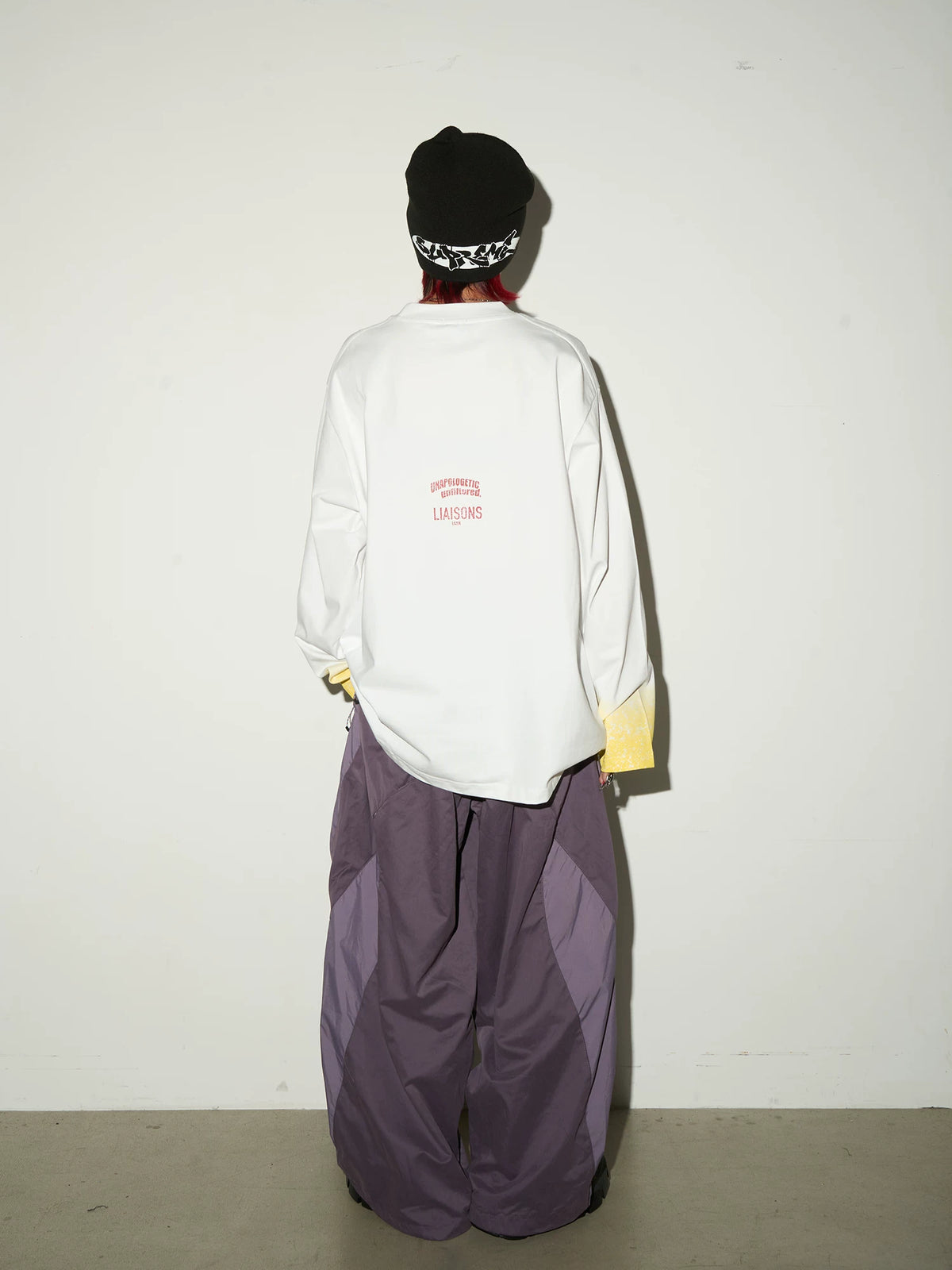 Oversize Nylon Hooded Jacket & Panel Wide Leg Pants Setup