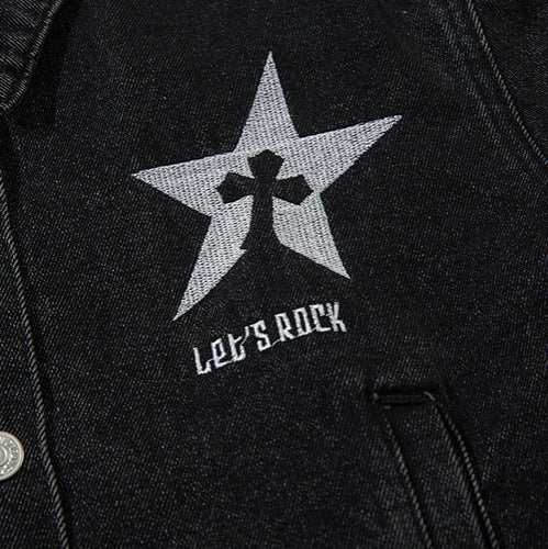 Chaqueta vaquera bordada Let's Rock