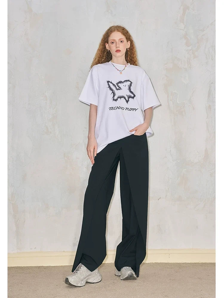 Wide Leg Floor Dropping Trousers