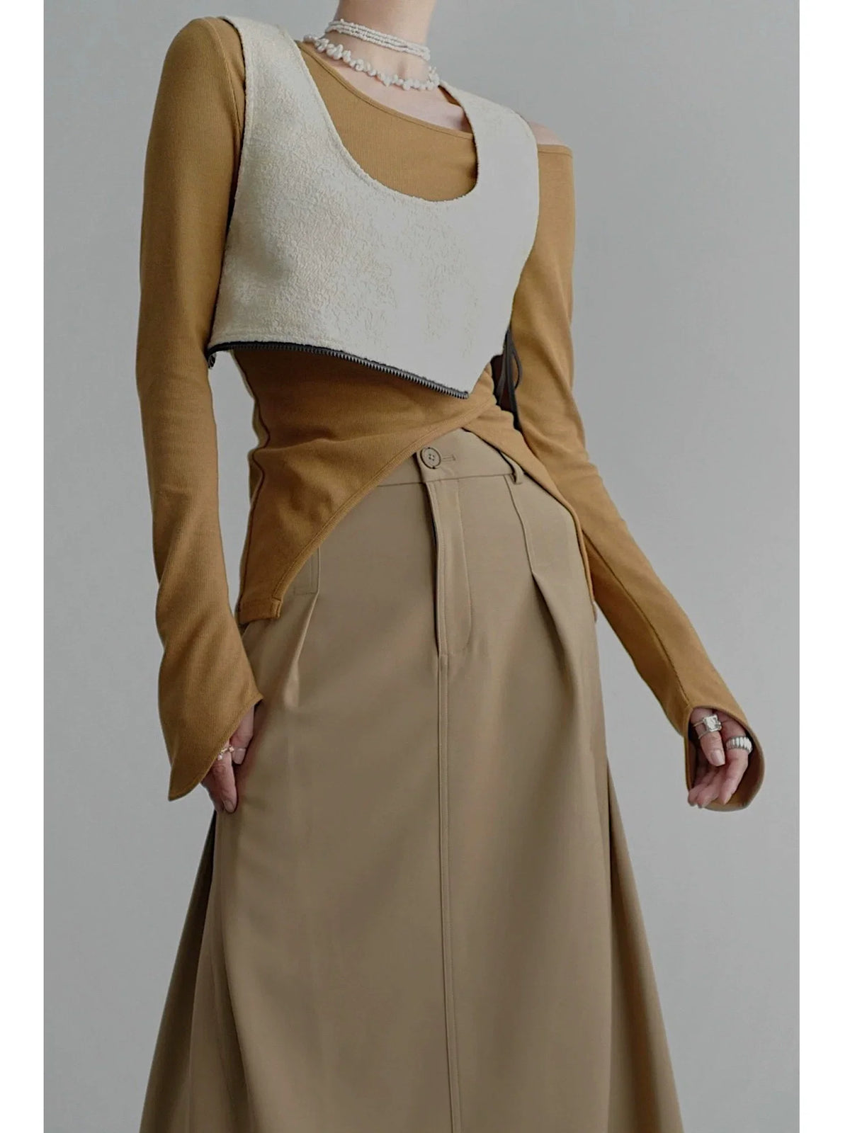 Gilet asymétrique réversible