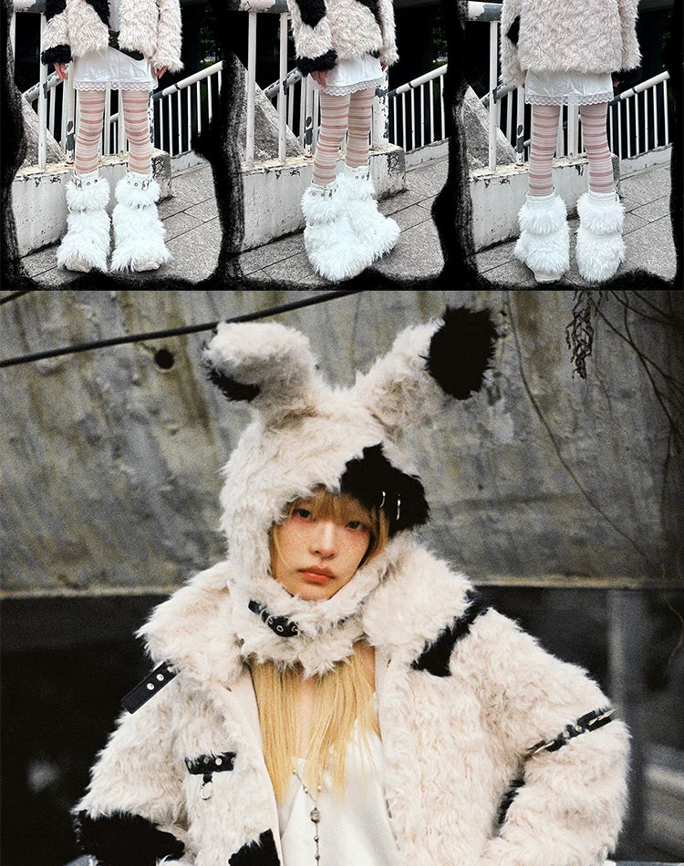 Patchwork Fake Fur Jacket