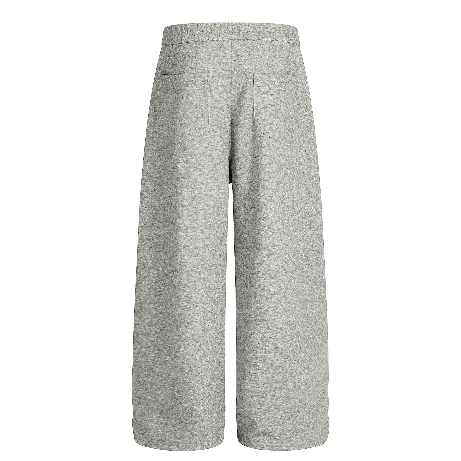 Drape Pleats Wide Leg Sweatpants