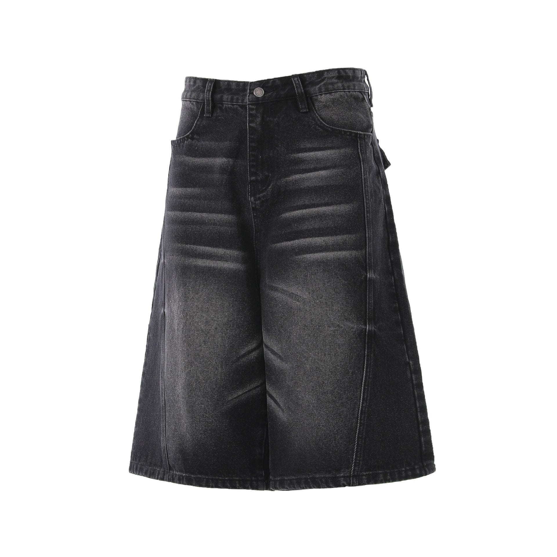 Denim Wash Wide Leg Jort