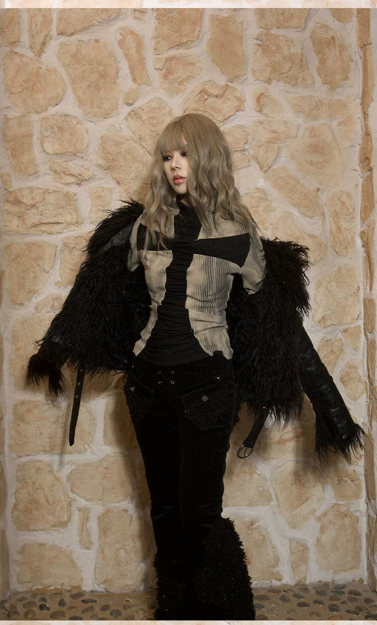 Cross Long Sleeve Knit Top