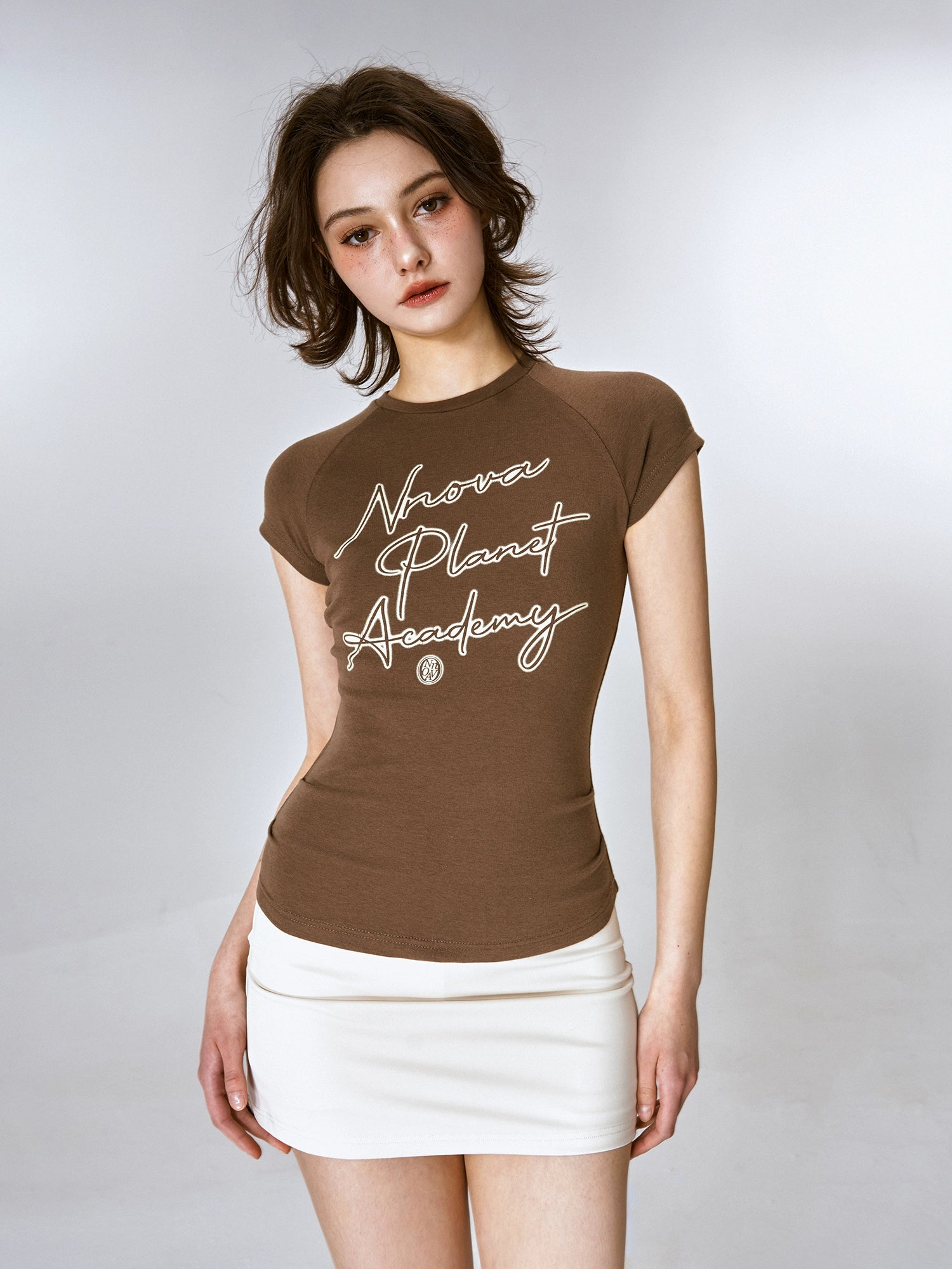 Letter Zomer Raglan T-shirt