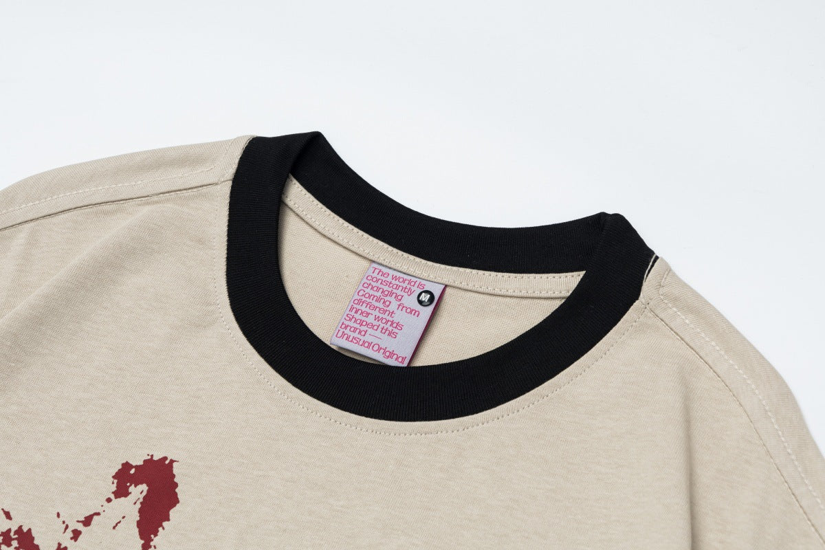 Painting Cat Graphic Short Sleeve T-Shirt