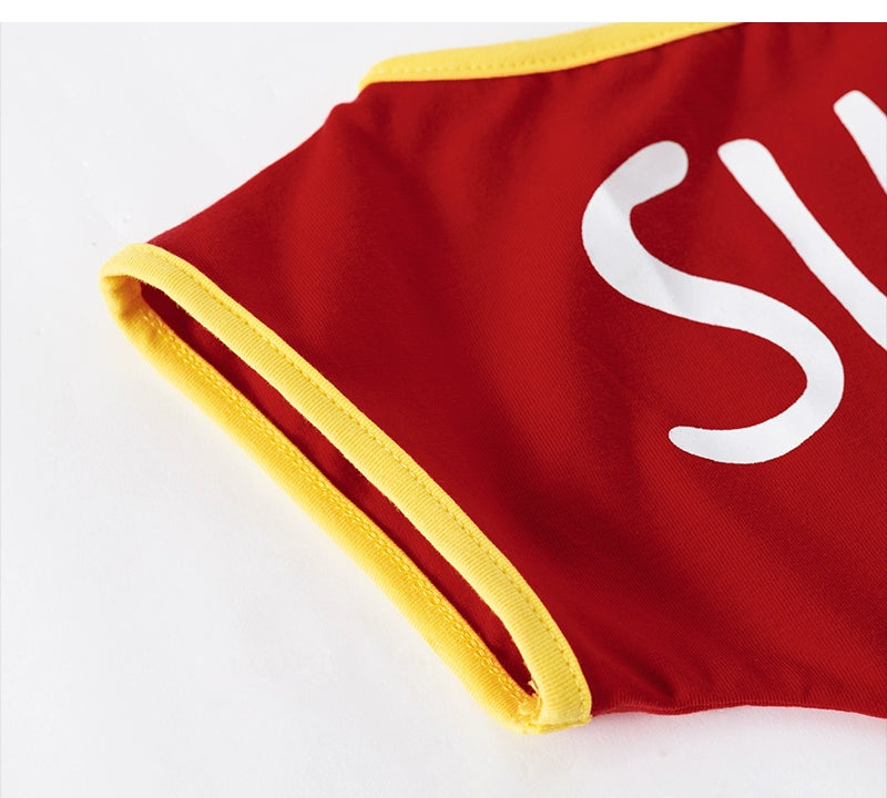 Rotes Superstar Crop-Top