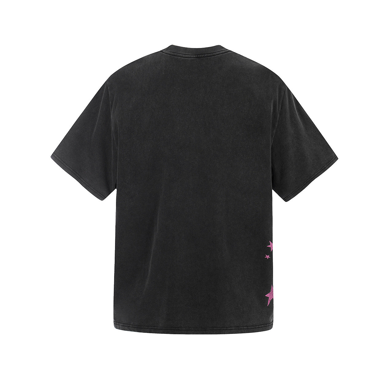 Washed Star Portrait Print Short Sleeve T-Shirt