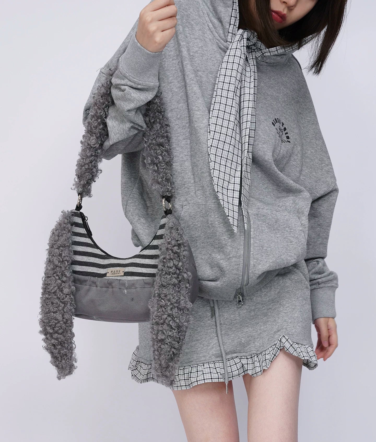 Furry Strap Mini Shoulder Bag