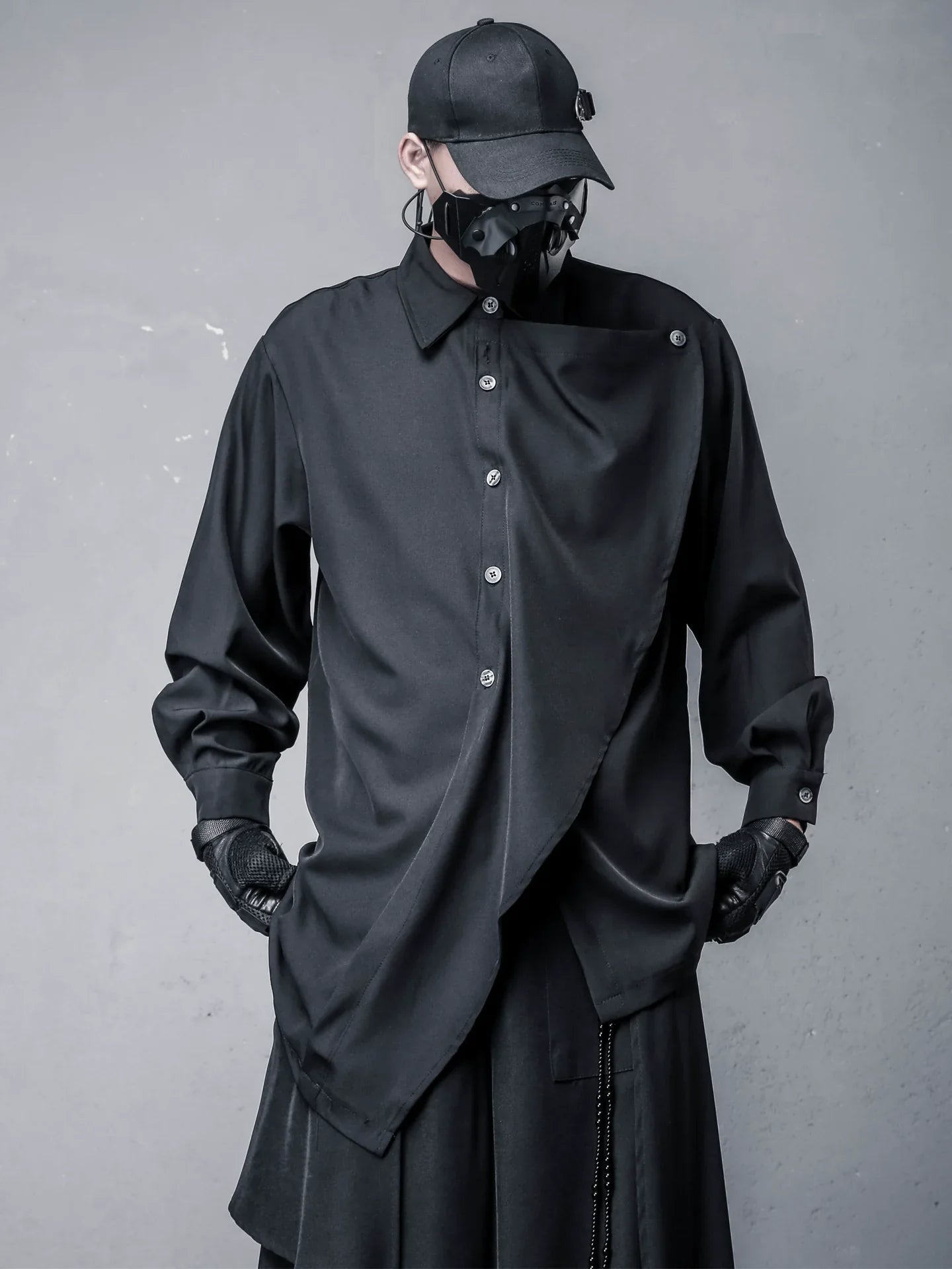 Deconstructed Irregular Design Long Sleeve Shirt