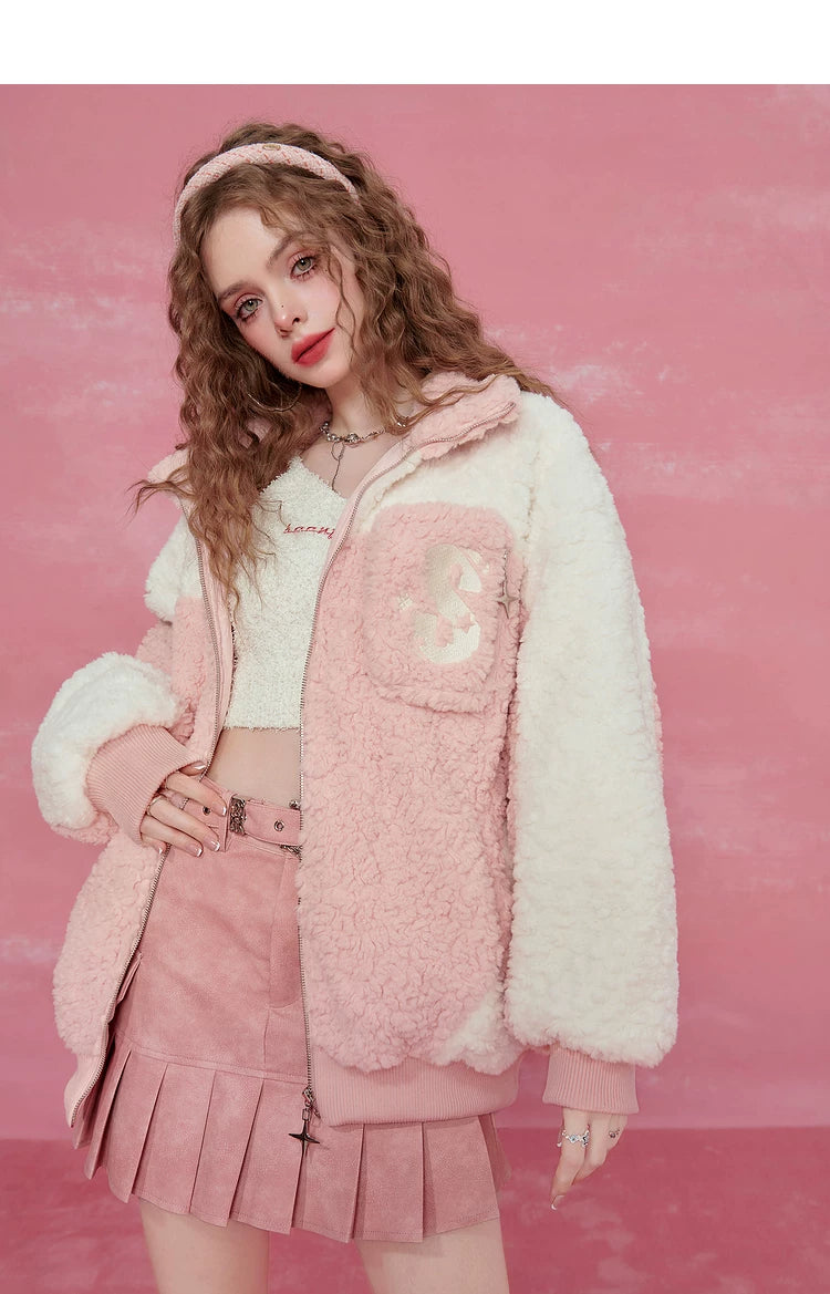 Colorblock High-Neck Puffer Jacket