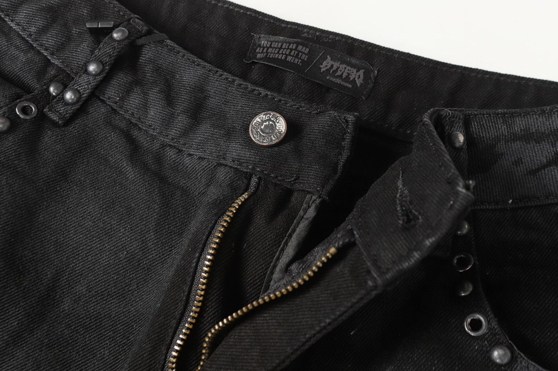 Wash Tapered Full-Length Denim Jeans