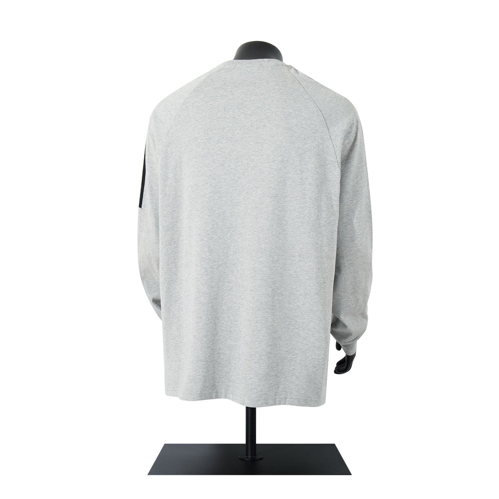 High-Neck Heavyweight Stripe Long Sleeve T-Shirt
