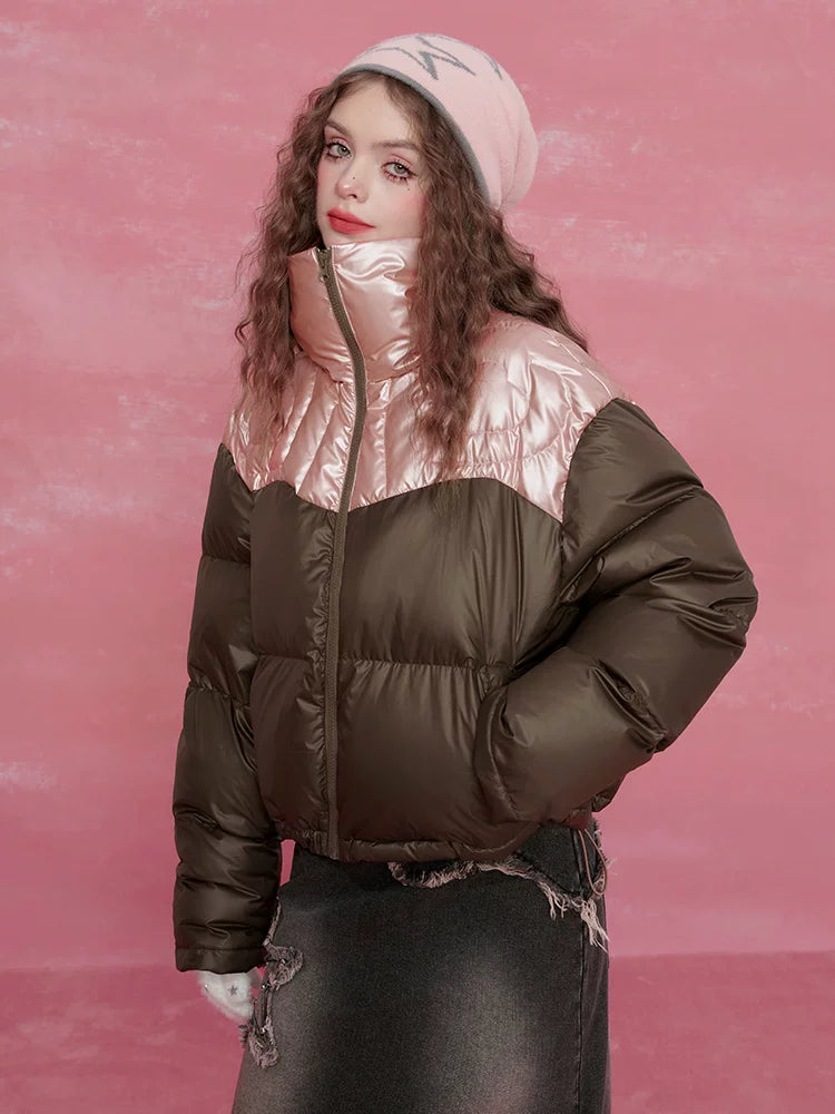 Lightweight Short Thick White Duck Down Jacket