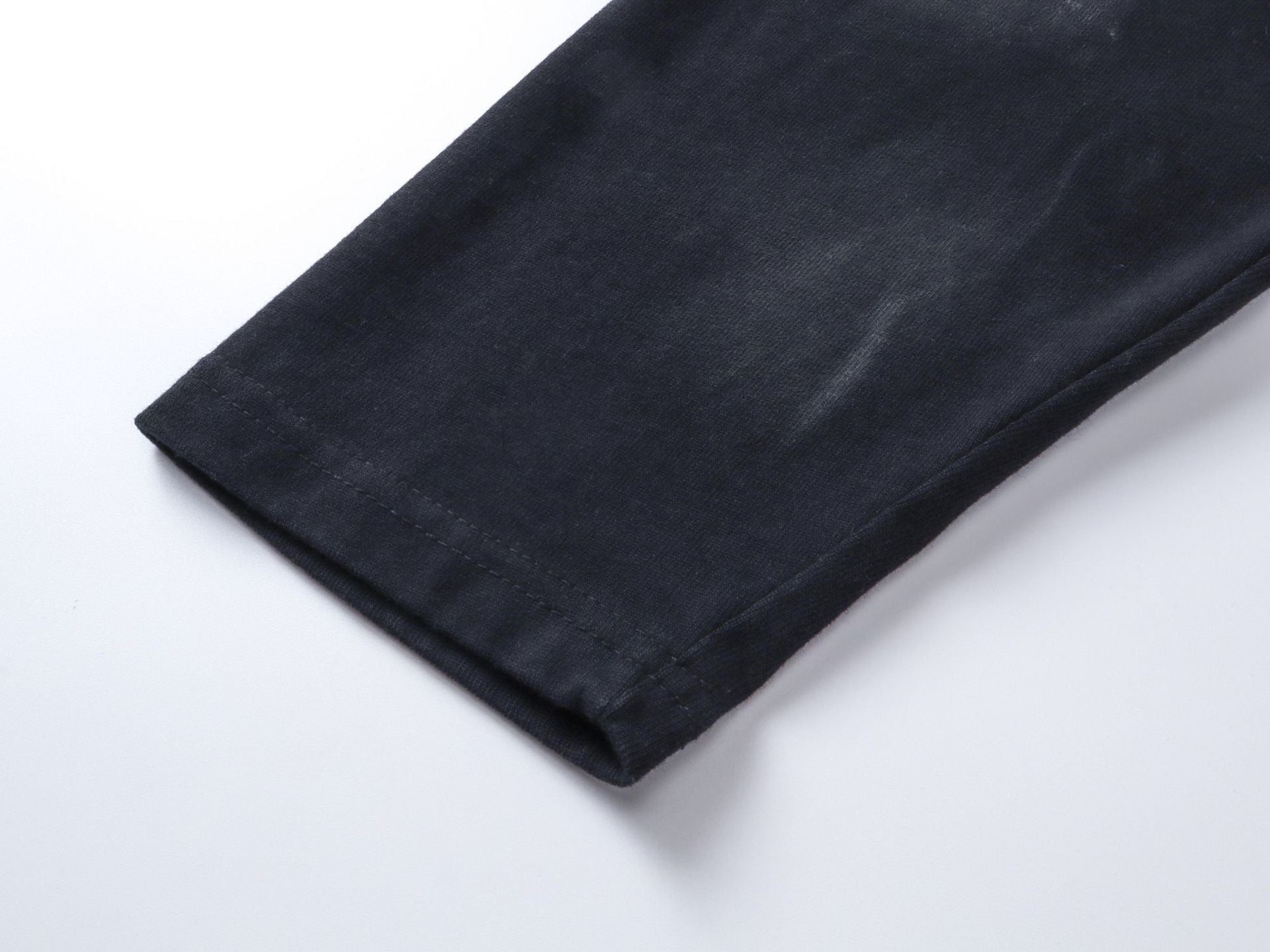 Dirty Washed Fake Layered Long Sleeve T-Shirt