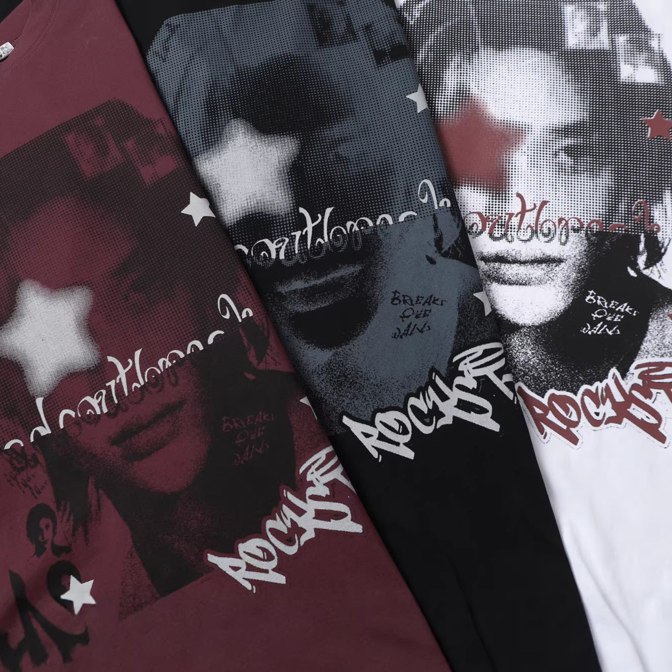 Oversize Portrait Print Short Sleeve T-Shirt