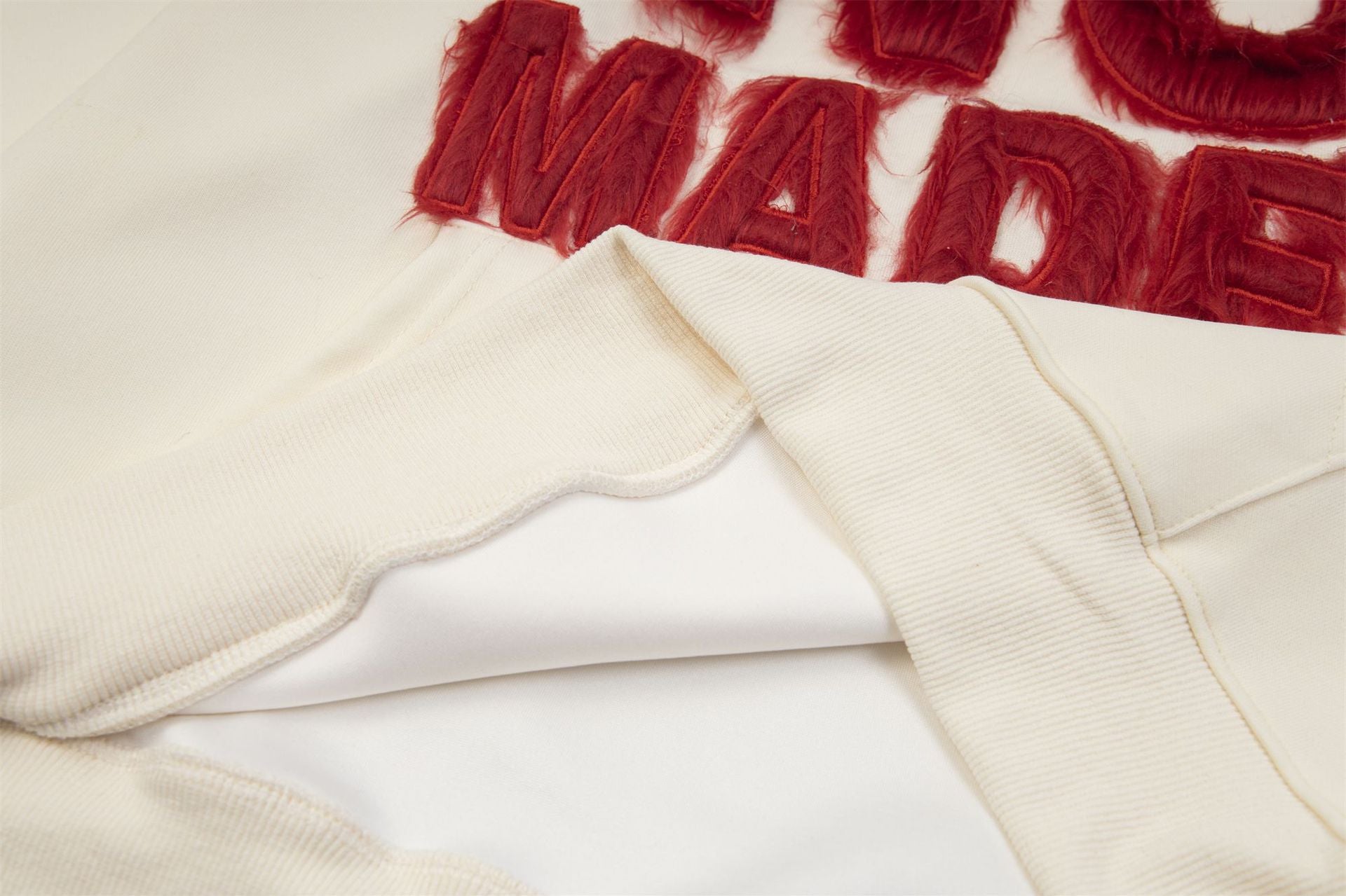 NO MADE Fur Patchwork hoodie