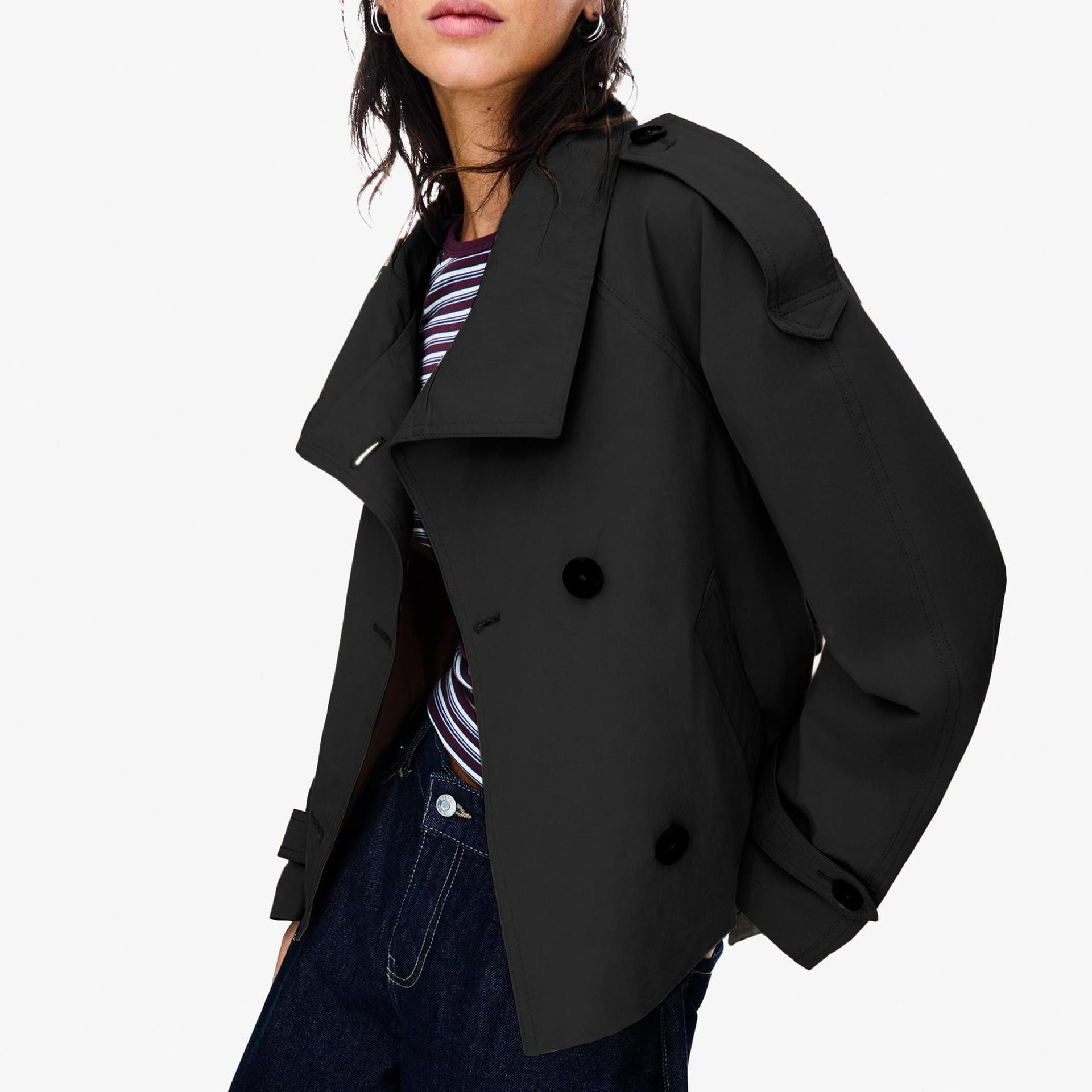 Basic Strapped Trench Coat
