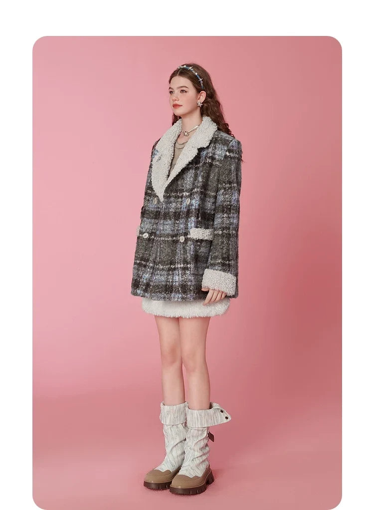 Plaid Mid-Length Coat
