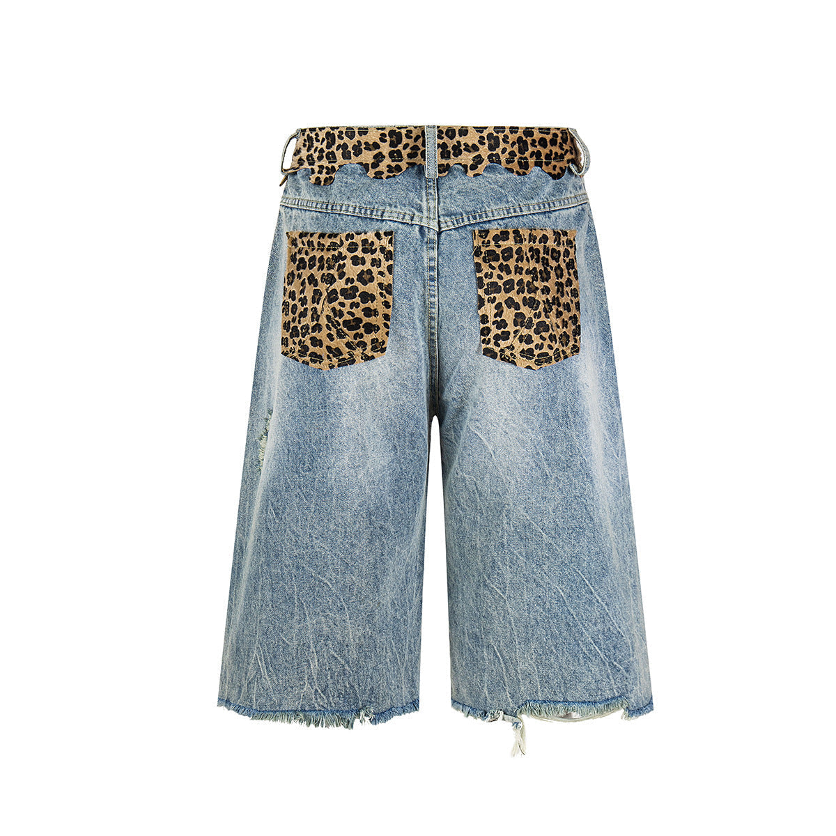 Leopard Print Damage Jort
