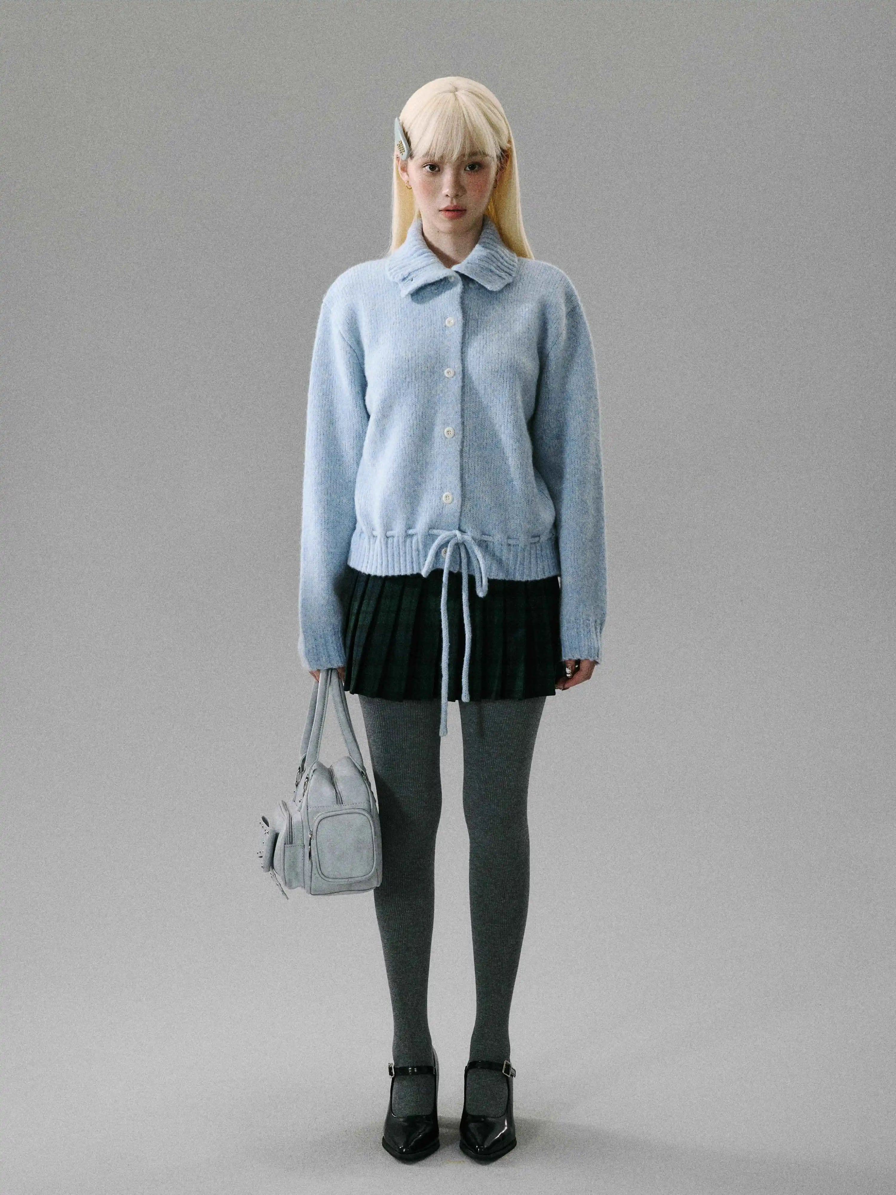 Plaid Pleated Short Skirt