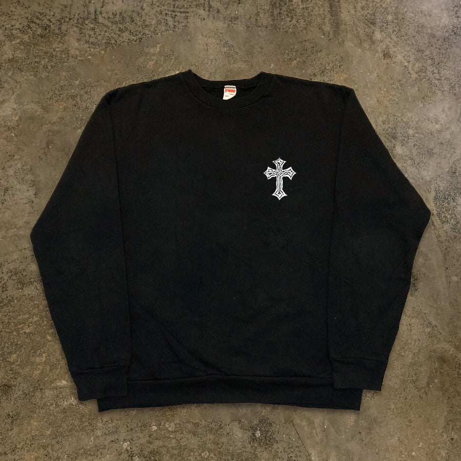Graffiti Cross Print Sweatshirt