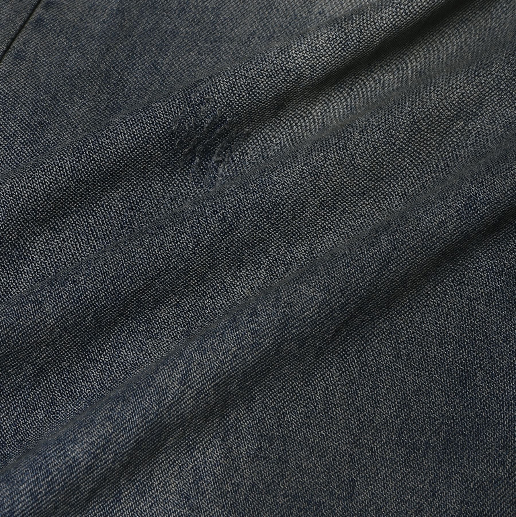 Washed Damage Wide Leg Denim Jeans