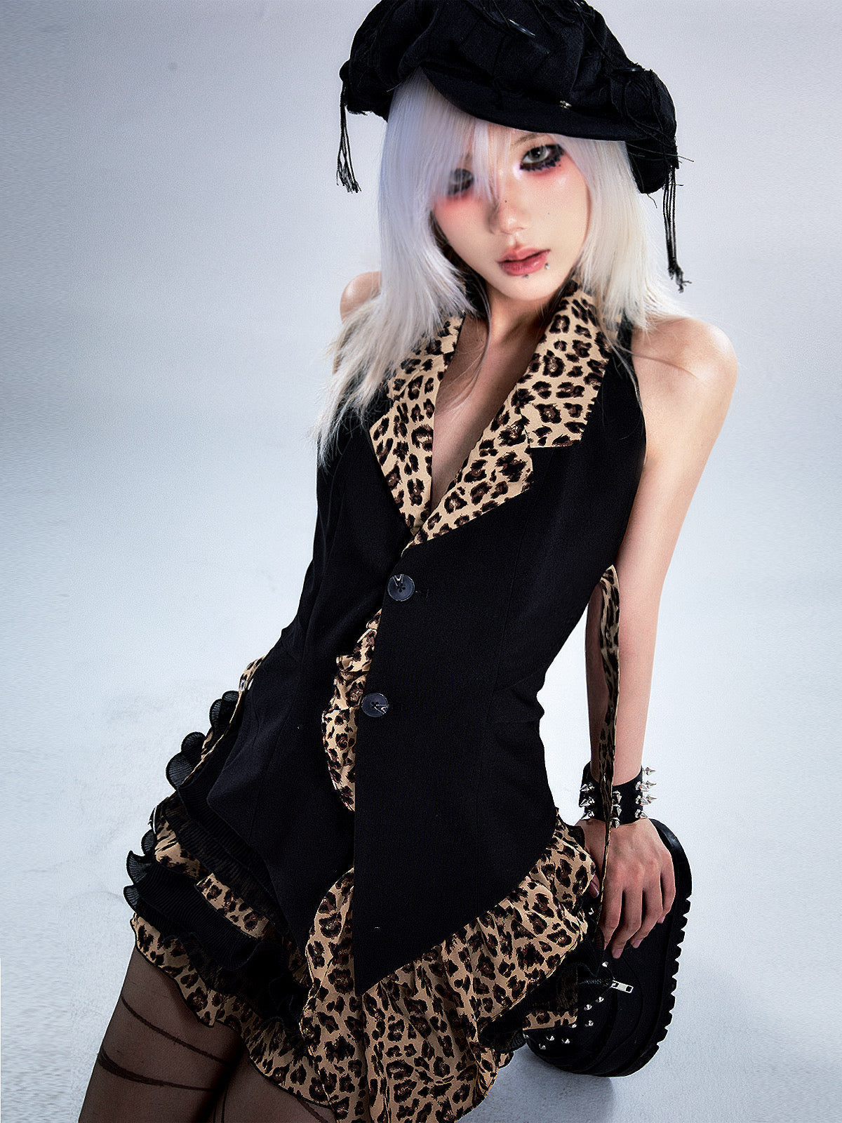 Leopard Print Halter Vest