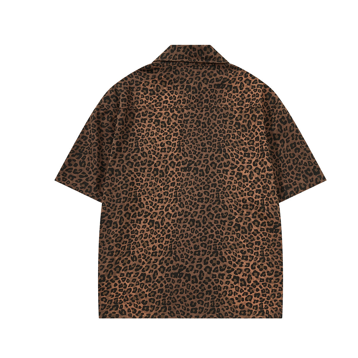 Leopard Heart Patch Short Sleeve Shirt