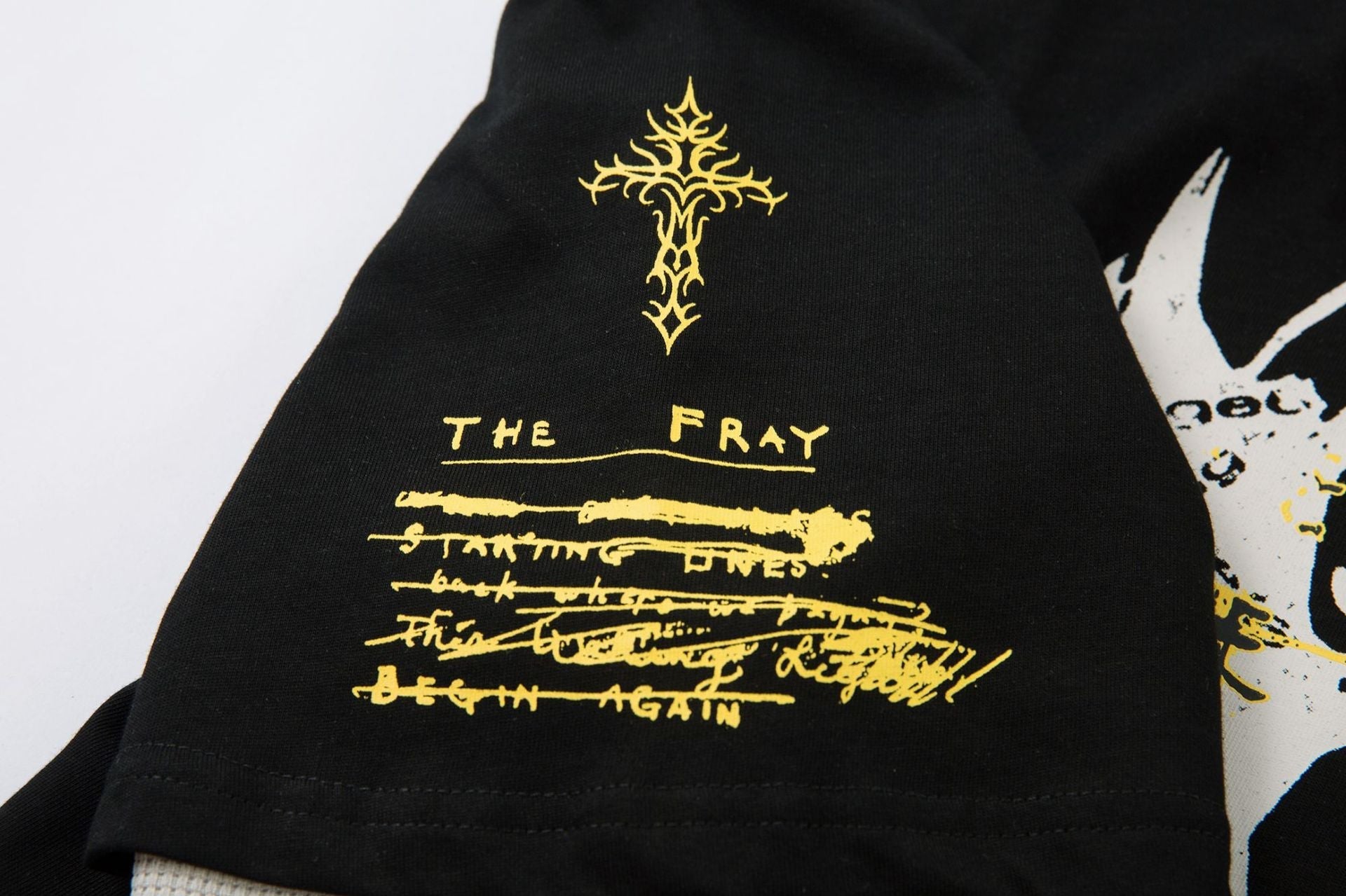 Fake Layered Paint Graphic Long Sleeve T-Shirt