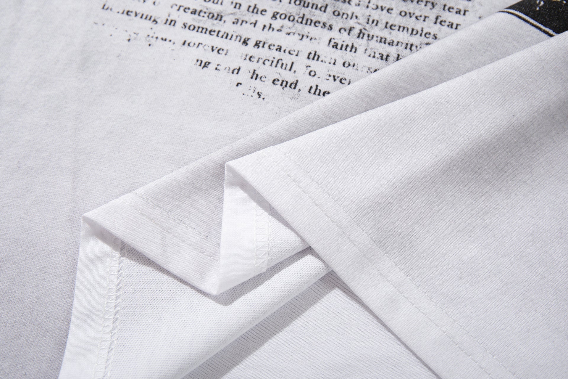 Portrait Letter Print Short Sleeve T-Shirt