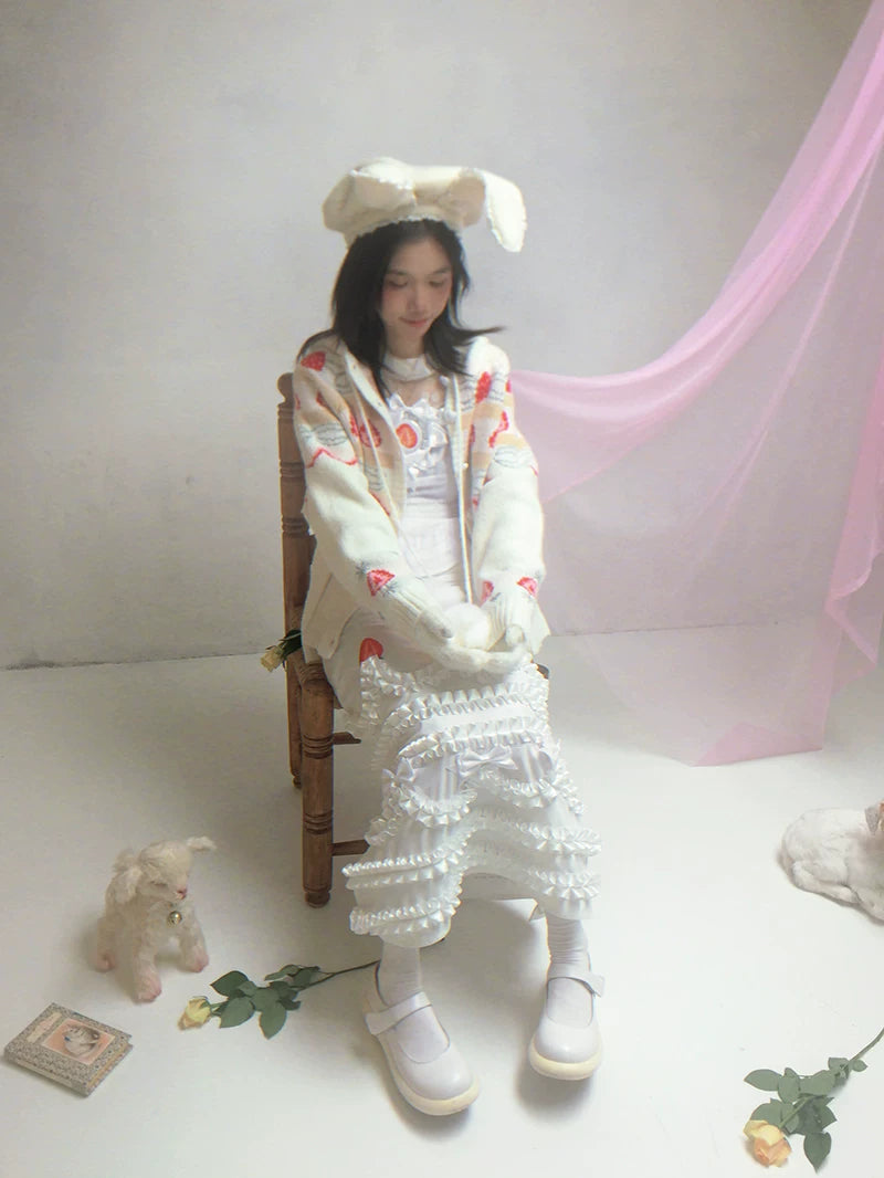 Cake Hooded Knit Cardigan