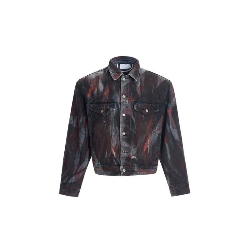 Wash Shoulder Pad Denim Jacket & Denim Jeans Setup