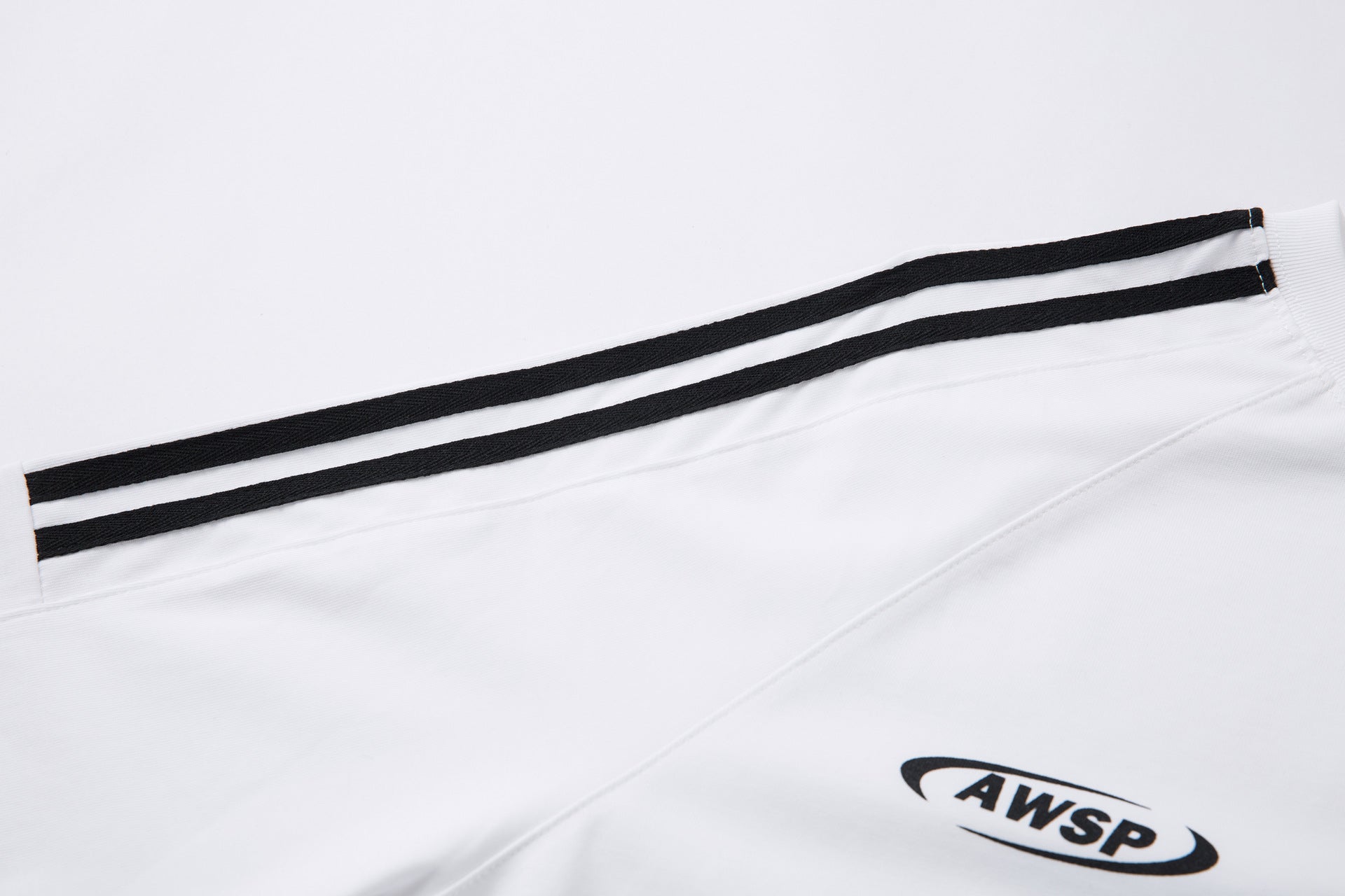 High-Neck Heavyweight Stripe Long Sleeve T-Shirt