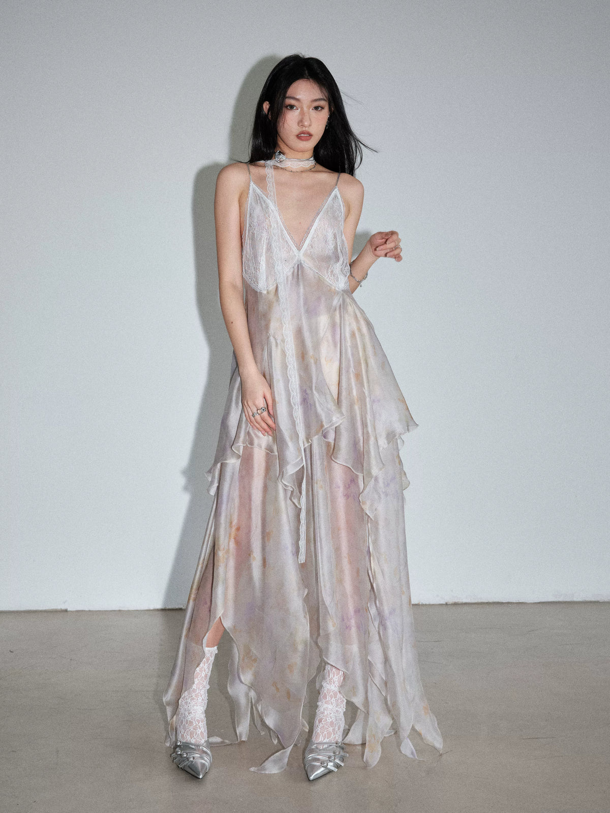 Halter Neck Fishtail Irregular Dress