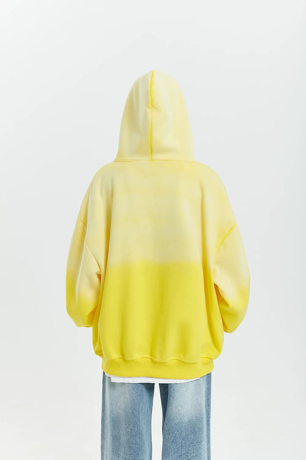 Gradient Half Zip Oversize Hoodie