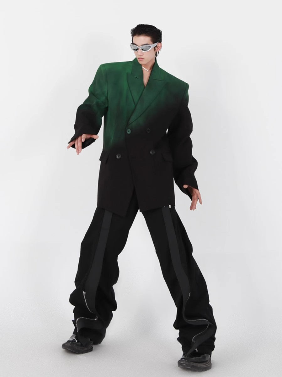 Gradient Shoulder Pad Tailored Jacket